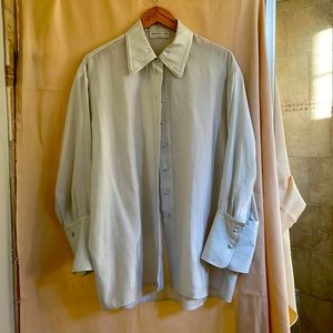 Oversized silky shirt